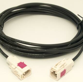 Przedłużacz antenowy FAKRA żeńska prosta kod B- FAKRA żeńska prosta kod B kabel RG174 RG316.