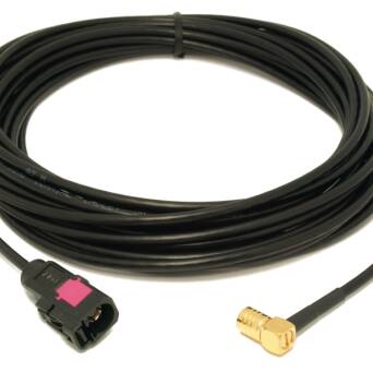 Przedłużacz antenowy FAKRA żeńska prosta kod A -złącze SMB żeńskei kątowe kabel RG174 RG316.