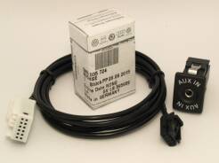 Adapter AUX Line In +wtyczka 5M0035724 AUX IN do VW, SKODA, GOLF TOURAN PASSAT RNS.