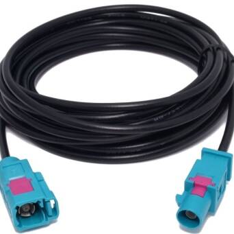Przedłużacz antenowy FAKRA żeńska prosta kod Z (uniwersalna) - FAKRA męska prosta kod Z (uniwersalna) kabel RG174 RG316.